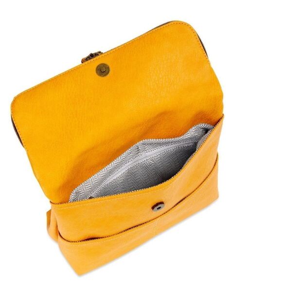 Autumn Gold Faux leather backpack ?